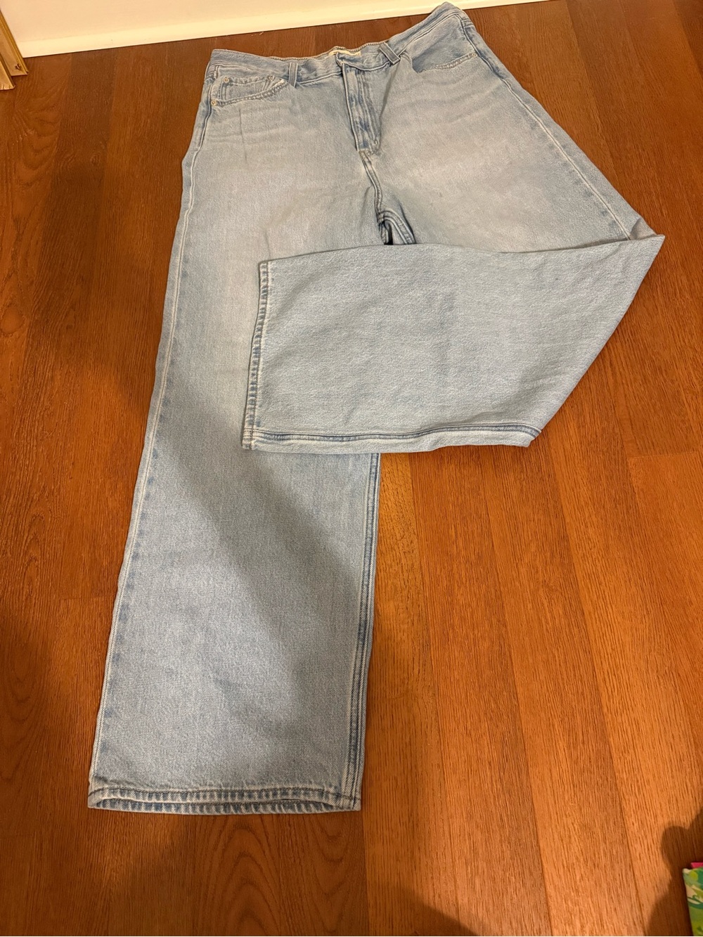 Levi’s Premium High Loose Jeans Light Wash Big E Cotton Hemp Size 32